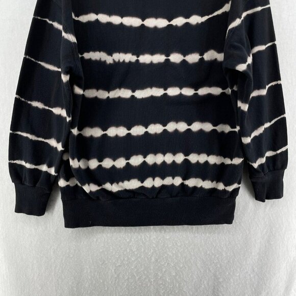 Wild Fable Sweater Women's Sz S Black Knitted Tie-Dye Striped Mock Neck Pullover - Picture 9 of 12